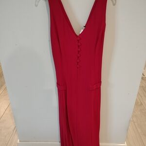 Elegant Red Sleeveless Dress